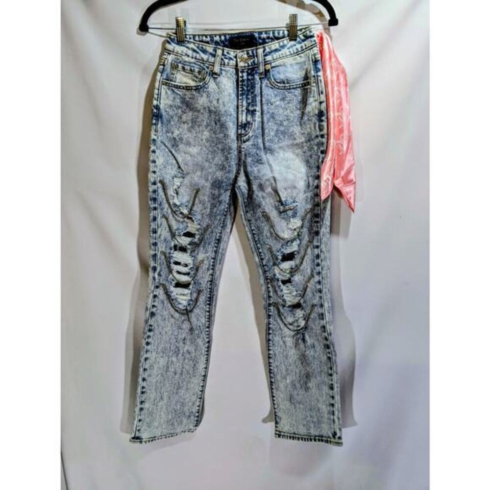 Juicy Couture Light‎ Wash Destroy Straight Jeans NWT Size 26